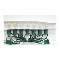 View 7 Light 10' Green Wire Clear Vintage C9 String